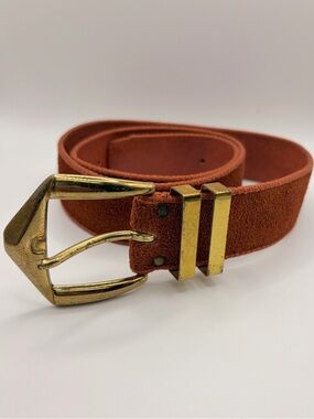 APPLAUSE - brown suede belt : size M/L